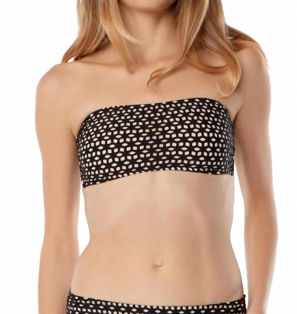 NEW HELEN JON hook back bandeau top in black laser cut